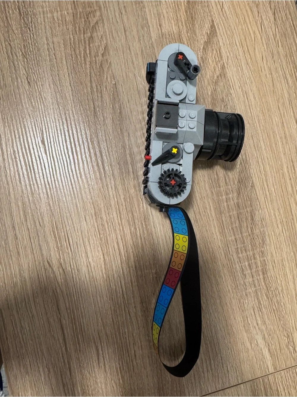 Lego Gray and Black Toy Camera with Colorful Dot Strap